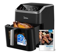 Midea Freidora de Aire 7L, Air Fryer con Ventana Easy-View y Luz, Tecnología HeatXpress, 90% Menos de Aceite, Ahorro de Energía y Tiempo, 7 Programas Automáticos, Antiadherente, Negro