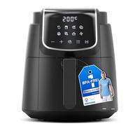 Midea Freidora de Aire, Air Fryer 4L con Pantalla Táctil LED, Temperatura Regulable 35-200 °C, 8 Funciones de Cocción, 41 Menús, Alarma de Agitación, Tecnología HeatXpress, 90% Menos de Aceite