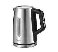 Midea Hervidor de Agua Eléctrico con Control de Temperatura (40, 60, 70, 80, 90, 100℃), Acero Inoxidable 1,7L Kettle, Hervidor Agua 2200W con Indicador del Nivel de Agua, Mantener caliente 60 minutos