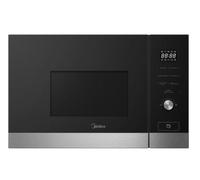Midea MBMTG820HX - Microondas Integrable con Grill 20 Litros 800 W Cristal Negro