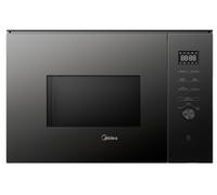 Midea MBMTG925H-BK - Microondas integrable en cristal negro con grill