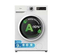 Lavadora Midea MF110W90BA10 Carga Frontal 9 kg 1351 rpm Clase A Blanca TurboWash