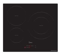 Midea MIH720T239K0 - Placa de Inducción Standard 3 Zonas 60Cm 9 Niveles 7200W