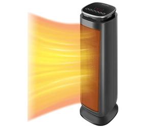 Midea NTH20-18MRA - Termoventilador cerámico 2000W con termostato, oscilación 70 °, calentador eléctrico con 2 niveles de calefacción, modo ECO, temporizador 8H