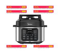 Midea-Olla múltiple 9 en 1, 6L con 12 funciones de cocción, olla a presión (olla lenta y arrocera, Sous Vide, fabricante de pasteles, etc.), 70% Fas Negro