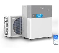 Midea Portasplit Aire Acondicionado Portatil 4 en 1 | 2000 frigorías / 8000 BTU | Split sin Obra de Bajo Consumo con modo Silence, App/Wifi, Deshumidificador, Calefacción y Ventilador hasta 30m2