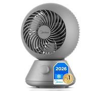 Midea Ventilador de Mesa Silencioso de 3 Velocidades - Ventilador Pequeño con Oscilación Multidireccional 90º + 90º - Ventiladores Sobremesa Potente con Flujo de Aire hasta 15 m