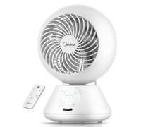 Midea Ventilador de Mesa Silencioso de 5 Velocidades con Mando a Distancia - Ventilador Pequeño Portatil con Oscilación Automática 120º + 105º, Temporizador de 15 horas - Alcance de hasta 15 metros
