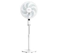 Midea Ventilador de Pie silencioso con Mando a Distancia y 3 velocidades - Ventilador Silencioso Oscilación 90º- Ventilador de Pie con Mando Temporizador 7h, Panel LED, Potente Motor, Altura Ajustable