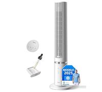 MIDEA Ventilador Torre de 4 Velocidades con Control Remoto - Ventilador de Torre Silencioso con Oscilación 90º - Enfriador de Aire con Temporizador - Climatizador Frio Potente hasta 9 m - Fan