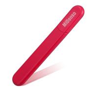 MiDenso Lima de uñas de doble cara de segunda generación con estuche, color carmín