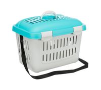 Midi-capri trasportino 44x33x32cm grigio chiaro/turchese Trixie