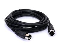 MIDI DIN 6 Pin Cable macho a macho DIN adaptador convertidor de instrumentos Midi 6pin cable de audio para micrófono guitarra (3 metros/9.8 pies)