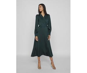 Midi, Mangas Largas Vestido Envolvente 34