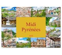 Midi-Pyrénées (calendario de mesa 2026 DIN A5 horizontal), calendario mensual CALVENDO
