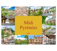 Midi-Pyrénées (calendario de pared 2026 DIN A2 horizontal), calendario mensual CALVENDO