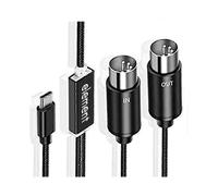 MIDI to USB C Cable Converter with LED Light for Electronic Organ & Computer - Type C MIDI Adapter