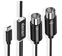 MIDI to USB C Type C Cable USB MIDI Converter with Indicator Light for Electronic Organ Computer