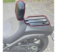 Midimttop Replacement for Vulcan S 650 VN650/EN650 2015 2016 2017 2018 2019 2020 2021 2022 2023 2024 Portaequipajes Trasero Blcak para Motocicleta, Barra de Respaldo de Acero
