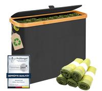 MidingChai Cesta de almacenamiento de bolsas amarillas, caja de almacenamiento para saco amarillo, espacio para al menos 25 rollos de bolsas amarillas, práctico contenedor para bolsas de basura