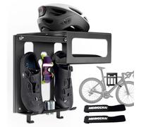 MIDINGCHAI Soporte Bicicletas Pared, con Espacio para Casco y Zapatillas Carretera, Colgador Bicicleta Pared con 2 Correas, Soporte Bici Pared ideal como Estación de Reparación