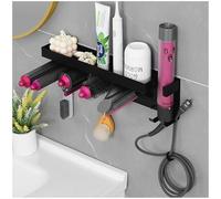 MidingChai Soporte para Dyson Airwrap, Soporte de Pared para Multistyler con Tornillos y Pegamento, Soporte para Secador de Pelo sin Taladrar con Gancho para Enchufe, para Hogar, Baño, Peluquería