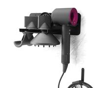 MidingChai Soporte Secador de Pelo, Porta Secador Pelo Pared Compatible con Dyson Supersonic, Guardar hasta 5 Boquillas para Secadores de Pelo