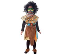 MiDisfraz Disfraz Africano para Niño y Africana para Niña (Fabricado en España), Disfraz Infantil para Carnaval, Fin de Curso y Fiestas Temáticas (NIÑA (3-5 años))