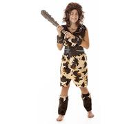 MiDisfraz - Disfraz de Troglodita Cavernícola para Adulto (Hombre y Mujer) | Traje de Neandertal con Accesorios para Carnaval y Fiestas Temáticas | Fabricado en España (Mujer, XL)