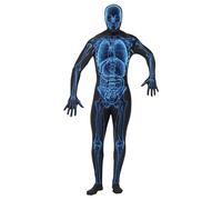 MiDisfraz - Disfraz Segunda Piel Rayos X para Adulto Traje Entero Ajustado con Cremallera Invisible Carnaval - Fabricado en España (XL)