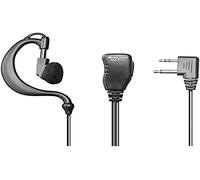Midland- Auriculares con Micrófono de Brazo MA21-Li, Audífono Único Compatible con Walkie Talkie G7, G9, Serie XT/XT PRO, Audio Nítido, Conector 2 Pin Tipo L, Diseño Ajustable, Función Push To Talk