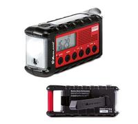 Midland - Batería Externa de Emergencia ER300 Multifuncional para Camping y Outdoor, Linterna LED Dinamo, Radio FM/Am con Placa Solar, Función SOS y Ultrasonidos para Perros, Pilas Recargables