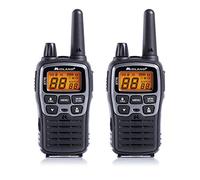 Midland C1180 XT70 - Walkie Talkie Profesional de Doble Banda con Carga Rápida - Gris - Formato 69 LPD y 24 PMR446, 12 km de Alcance, 38 Tonos, 83 Códigos - Set de 2 Transceptores