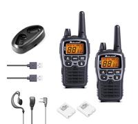Midland Walkie-talkie Profesional C1180 XT70 Doble banda LPD/PMR446 12 km Gris Carga rápida Pack 2