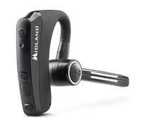 Midland C1521 Dual Headset Bluetooth, Auricular con PTT Incorporado para comunicarse con Manos Libres, Auricular Mono con micrófono de Arco, cancelación de Ruido