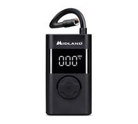 MIDLAND Enerpump - Compresor de aire portátil para coche, moto y bicicleta de hasta 10,3 bar, 3-150 PSI, varios modos, batería externa integrada de 4000 mAh, linterna LED C1651