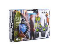 Midland G7 Pro Work Edition C1090.19, 4 Radio Transceptor, Walkie Talkie Profesional, Funda, Incluye 2 Cargadores Duostander, 4 Auriculares MA 24 L, 4 Baterías de 800 mAh, Negro