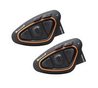Midland - Intercomunicador Casco Moto Bluetooth Par de BTX1 Pro S Twin, Auriculares Moto Inalámbricos Bluetooth Impermeables IPX6 con Cobertura 800m - Batería 23H, Cancelación Ruido, Radio FM vía App