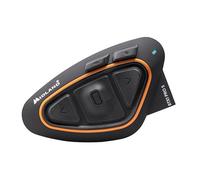 Midland- Intercomunicador Casco Moto BTX1 Pro S Único, Auriculares Moto Inalámbricos Impermeables IPX6, Cobertura 800m Hasta 4 Personas en Conferencia, Batería 23H, Cancelación Ruido, Radio FM vía App