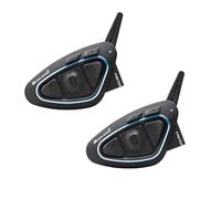 Midland - Intercomunicador Casco Moto BTX2 Pro S LR Twin, Auriculares Inalámbricos Bluetooth IPX6, Doble Procesador, 1,6Km, 4 Parejas, Batería 23H, Cancelación Ruido, Audio Hi-Fi, Accesorios Moto