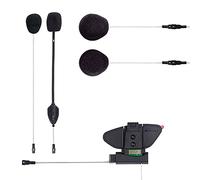 Midland - Kit de Audio BT Pro Cableado para Casco, Accesorio Intercomunicador Casco Moto, Auricular con 2 Altavoces Super Bass Sound, Micrófono con Cable y Brazo, Base de Enganche y Base de Fijación