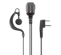 Midland- Micrófono con Auricular MA21-L PRO para Seguridad Airsoft y Actividades Outdoor, Cable Enrollado, Interruptor VOX/PTT, Conector L 2 Pin, Compatible con Walkie Talkie Serie G7, G9, XT, XT PRO