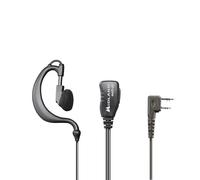 Midland- Micrófono MA21-LKi con Auricular para Walkie Talkie, Conector Kenwood 2 Pines, Conectividad por Cable, Auriculares Supraaurales Airsoft y Seguridad Compatible con G10, G11, G13, CT590S, BR180