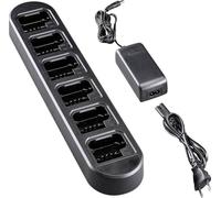 Midland Multi CA-BR180 C1630 - Cargador múltiple, 12 Ranuras (6 para radios, 6 para baterías)