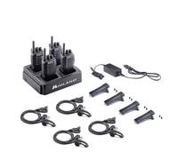 Midland Pack 4 Midland BR02 PRO Z + 4 Auriculares MA-21LKi Pack de 4 walkie talkies PMR446 robustos y resistentes ideales para empresas, tiendas y