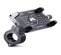 Midland - Soporte Móvil Moto y Bicicleta MH-Pro Compatible con Smartphones de hasta 6,7”, Sujeción Móvil con Rejilla de Seguridad de Silicona - Base Teléfono Manillar Universal, Instalación Fácil