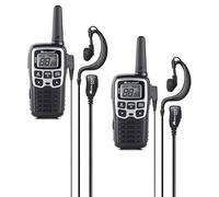 Midland - Walkie Talkie Profesional Largo Alcance XT50, 2 Radioaficionados para Outdoor y Obras, 24 Canales PMR446 Sin Licencia, 38 Tonos CTCSS, Cobertura 8Km, Carga Rápida, Recargable con Cable USB