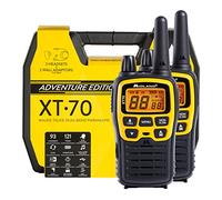Midland XT70 Adventure C1180.01, Walkie Talkie Doble Banda y Carga Rápida, 69 LPD y 24 PMR446, 12 Km de Alcance, 38 Tonos y 83 Códigos, 2 Transceptores, Maletín de Transporte y Conservación, Amarillo
