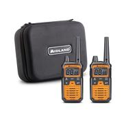 Midland - Walkie Talkie Profesional Largo Alcance XT70 PRO Doble Hobby & Work, 2 Radioaficionados Full Optional, Maletín y Accesorios - 101 Canales PMR446, Waterproof IPX4, 12Km, Autonomía 17H, VOX