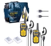 Midland - Walkie Talkie XT50 PRO Doble Hobby & Trabajo, 2 Radioaficionados Profesionales 85 Canales PMR446, Red Radio Montana - 8Km, 12H, Waterproof IPX2, Carga USB, Estuche de Transporte y Accesorios